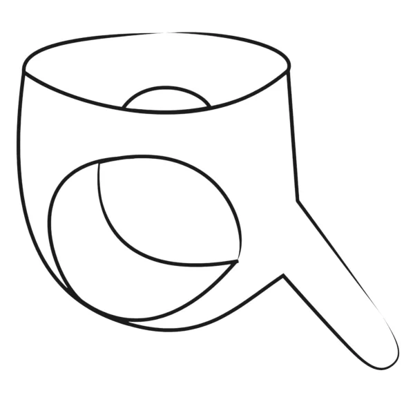 LATEX - gaćice s vanjskim dildom - crne - S-L