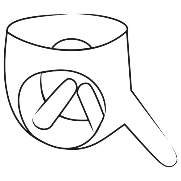 LATEX - vanjske gaćice + 2 unutarnja dilda - crne (S-L)