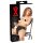 LATEX - ženske gaćice s 2 unutarnja napuhavajuća dilda (crne)