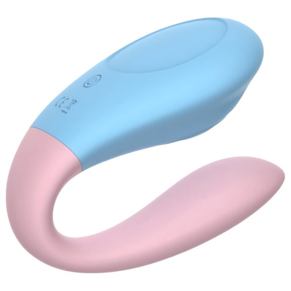 Mrow 03 - vodootporni parni vibrator (plavi-ružičasti)