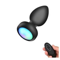 Mrow - svjetleći, radio-vođeni analni vibrator (crni)