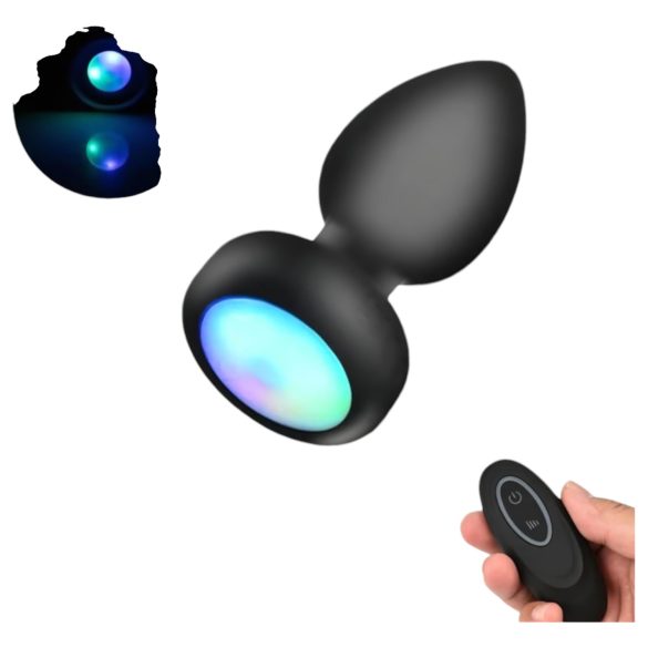 Mrow - svjetleći, radijski analni vibrator (crni)
