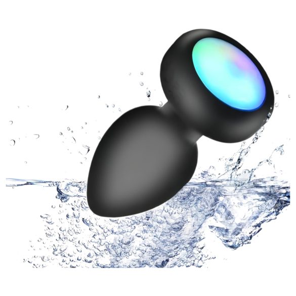 Mrow - analni vibrator s daljinskim upravljačem i svjetlom - crni