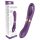 Funny Me Dual - Punjivi 2u1 jezičasti vibrator (ljubičasti)