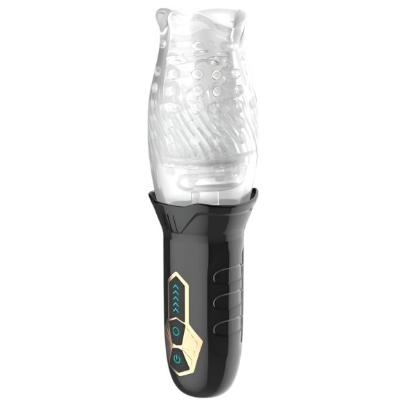 Leopard Bellucci 360 - Rotacijski stimulator (prozirno-crna)