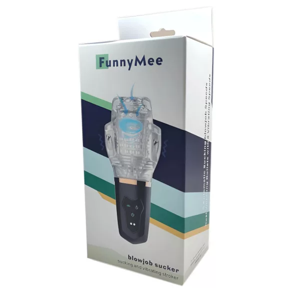 Funny Me Rocket Cup - masturbator s usisavanjem i vibracijom - proziran/crni