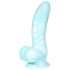 Morski Zmaj - rebrasti dildo - 17 cm (plavo-bijeli)