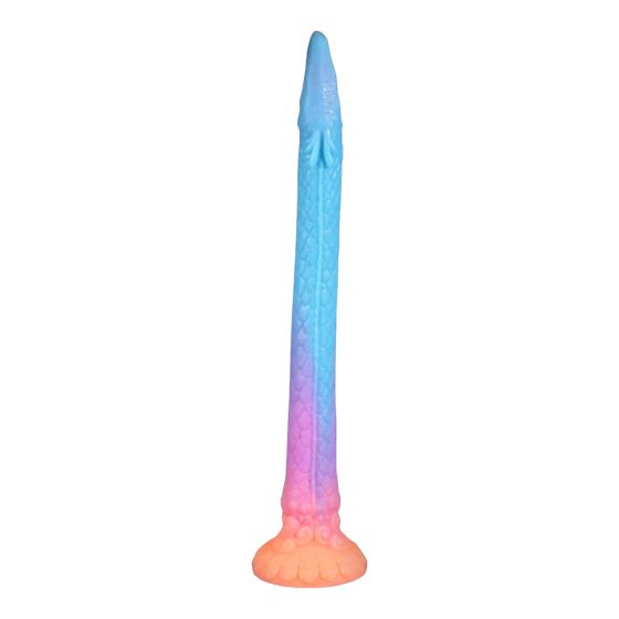OgazR XXL Eel - fluorescentni analni dildo - 47 cm (roza)