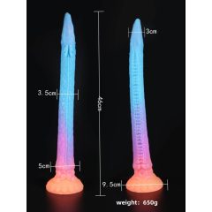 OgazR XXL Eel - fluorescentni analni dildo - 47 cm (roza)