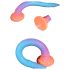 OgazR XXL svjetleći analni dildo - 47 cm (pink)