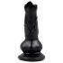Životinjski užitak - pasji penis dildo - 12cm (crna)