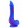 Inkipus - silikon dildo s testisima - 18cm (plavo-ružičasto)