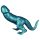 Toppedmonster - dinosaurus dildo silikon - 26 cm (tirkiz)