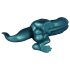 Toppedmonster - dinosaurus dildo silikon - 26 cm (tirkiz)