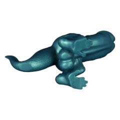 Toppedmonster - dinosaur silikonski dildo - 26 cm (tirkiz)