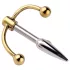 Urethralplay - metalni dilator s kukom - 4,5 cm - srebrni