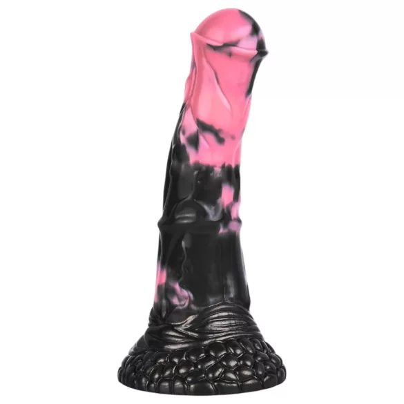 Bad Horse - silikonski dildo u obliku konjskog penisa - 18 cm (crno-ružičasti)