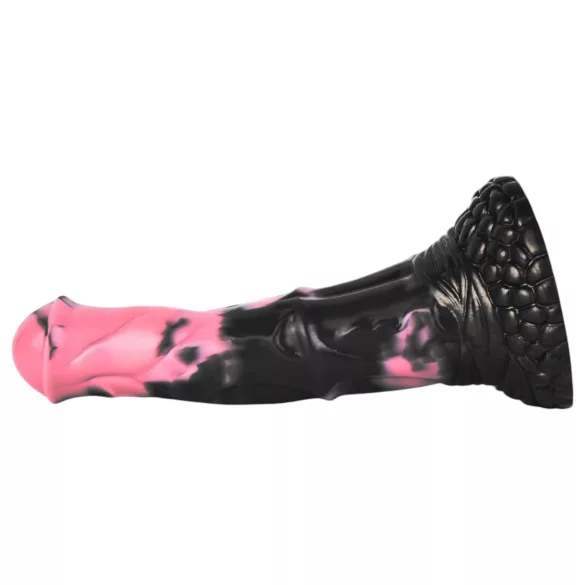 Bad Horse - silikonski dildo u obliku konjskog penisa - 18 cm (crno-ružičasti)