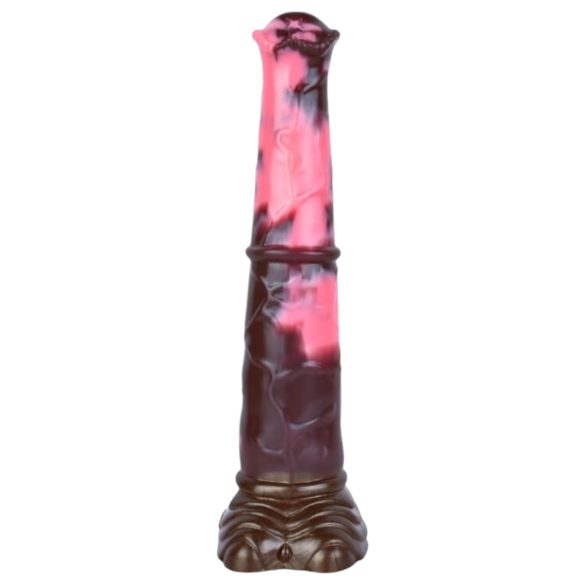 Bad Horse - Silikonski dildo 24cm (smeđa-ružičasta)