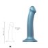 Strap-on-me Metallic Shine M - koži priručno dildo (metalno plava)