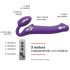 Strap-on-me M - bežični strap-on vibrator (ljubičasti)