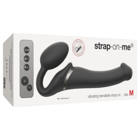 Strap-on-me M - strap-on vibrator - srednji (crni)
