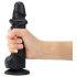 Strap-on-me L - dvostruki dildo s vakumskim držačem (crni)