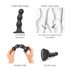 Strap-on-me Balls S - crna loptasta dildo s vakuumskom bazom