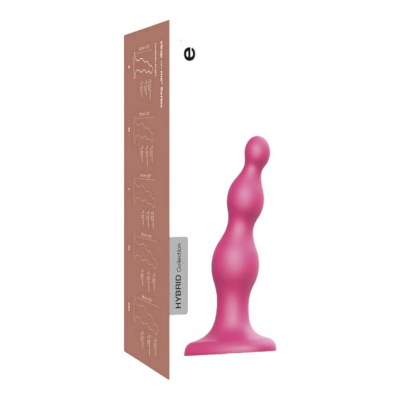 Strap-on-me Beads S - perlasto dildo s vakuumskim držačem (ružičasti)