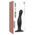 Strap-on-me Curvy M - valoviti dildo s vakuumskim postoljem (crna)