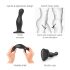 Strap-on-me Curvy L - valoviti dildo s vakuumskom bazom (crna)