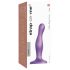Strap-on-me Curvy S - valoviti dildo s vakumom (ljubičasta)