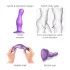 Strap-on-me Curvy S - valoviti dildo s vakuumskom podlogom (ljubičasti)