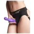 Strap-on-me Curvy S - valoviti dildo s vakumom (ljubičasta)