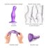Strap-on-me Curvy M - Valoviti dildo s usisnom čašicom (ljubičasti)