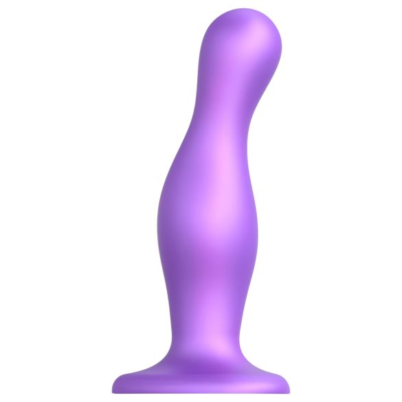 Strap-on-me Curvy L - valoviti dildo s vakuumskom čašicom (ljubičasti)