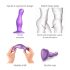 Strap-on-me Curvy L - valoviti dildo s vakuumskom čašicom (ljubičasti)