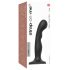 Strap-on-me P&G S - zakrivljeni dildo s vakuumskom bazom (crni)