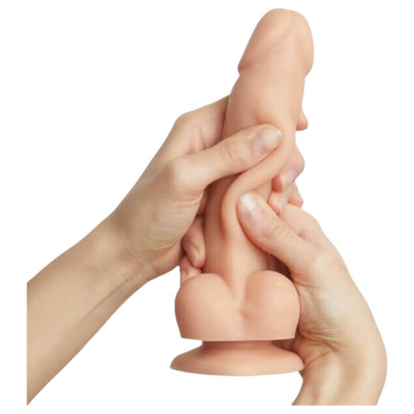 Strap-On-Me M - dvostruki sloj, dildo s vakuumskom bazom (prirodna boja)