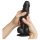 Strap-on-me S - dvostruki dildo s vakuumskom bazom (crni)