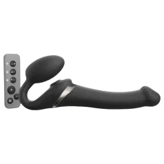   Strap-on-me - strap-on vibrator s pulsirajućim zrakom - crna - M
