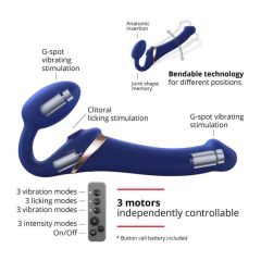   Strap-on-me S - vibrator sa zračnim valovima koji se pričvršćuje - mali (plavi)