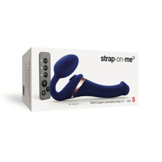 Strap-on-me S - vibrator sa zračnim valovima koji se pričvršćuje - mali (plavi)