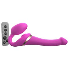 Strap-on-me S - strap-on zračni valovi vibrator (roza)
