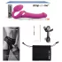 Strap-on-me M - strap on vibrator s valovima zraka - silikon rozi