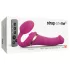 Strap-on-me M - strap on vibrator s valovima zraka - silikon rozi