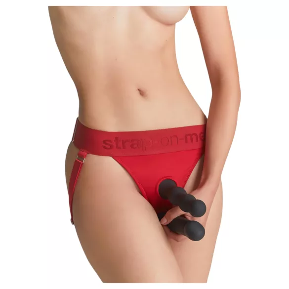 Strap-on-me - remen za dildo na vezanje - podesiva veličina XS-XXL - crveni