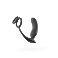   Love to Love - punjivi radio vibrator za prostatu s prstenom (crni)
