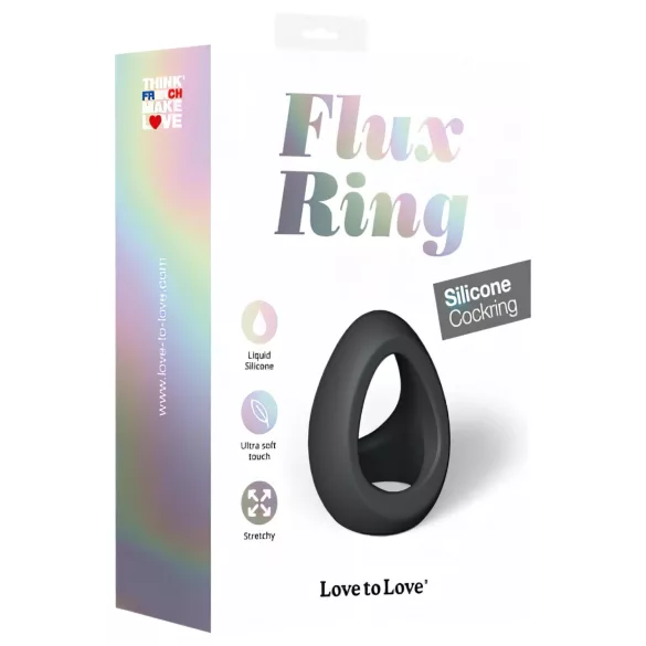 Love to Love Flux - penisni prsten - silikon - crni