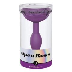   Love to Love Open Roses S - silikonski analni dildo (ljubičasti)